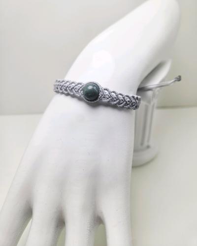Handmade Macrame Moss Agate Bracelet