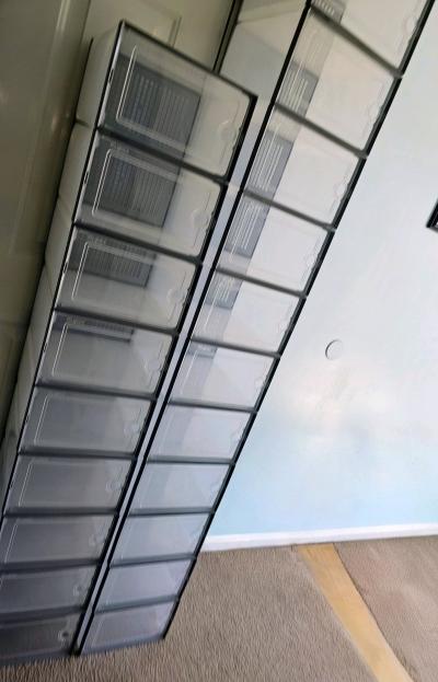 Kuject Stackable Clear Plastic Shoe Storage Boxes - Thumbnail 2