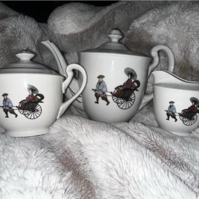Fine China Japanese Rikisha Set
