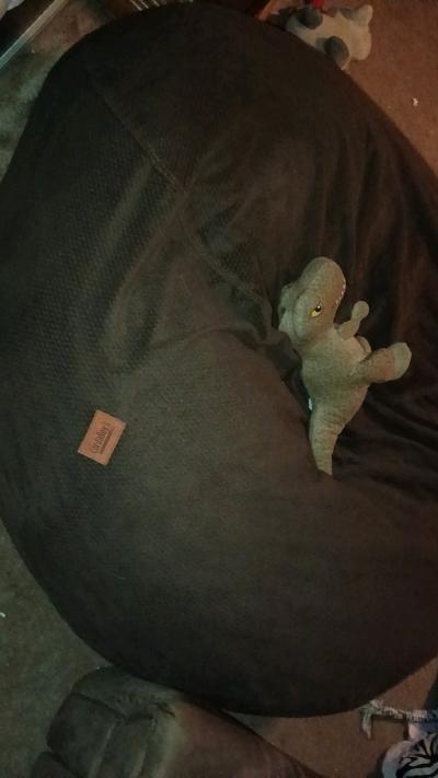 huge beanbag with king size mattress inside it