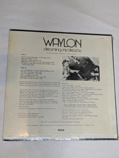 Waylon Jennings Dreaming My Dreams Vinyl LP - Thumbnail 2