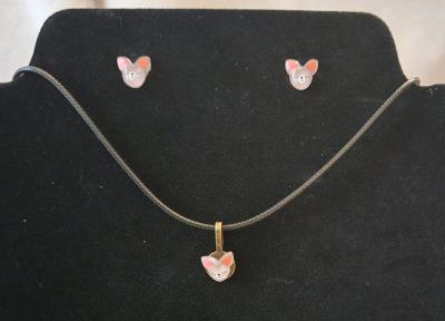 Handmade Stray Kids IN Earrings with Necklace