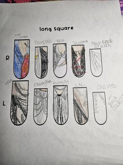 Handmade Stray Kids Venom Inspired Nails Sized Medium - Thumbnail 4