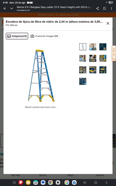 escaleras de tijera 8ft