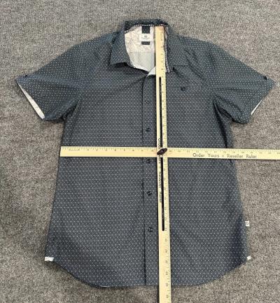 7 Diamonds 4 Way Stretch Shirt Mens S Highway Star AOP Geome - Thumbnail 2