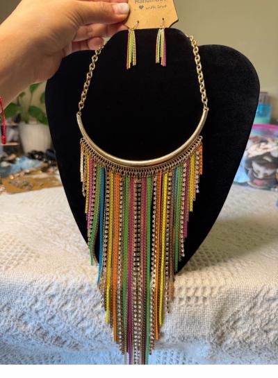 Bohemian Style necklace and Earrings Set