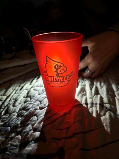 Louisville Cardinal Glass cup