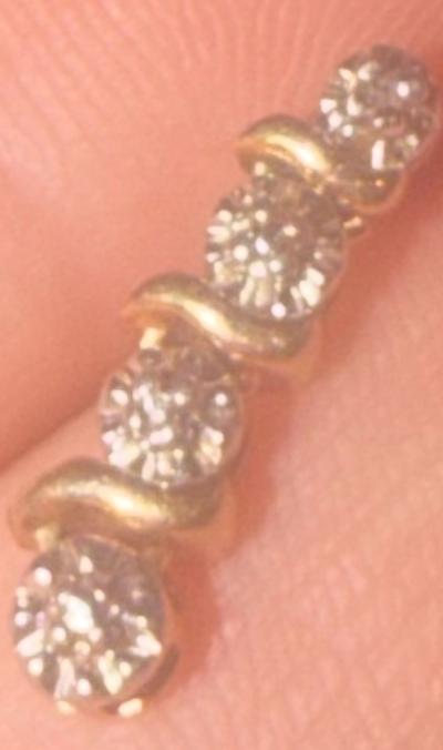 925 vintage drop diamond earrings - Thumbnail 3