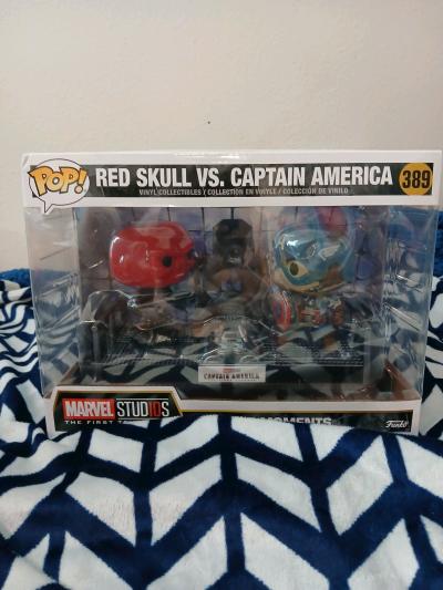redskull and captain America funkos