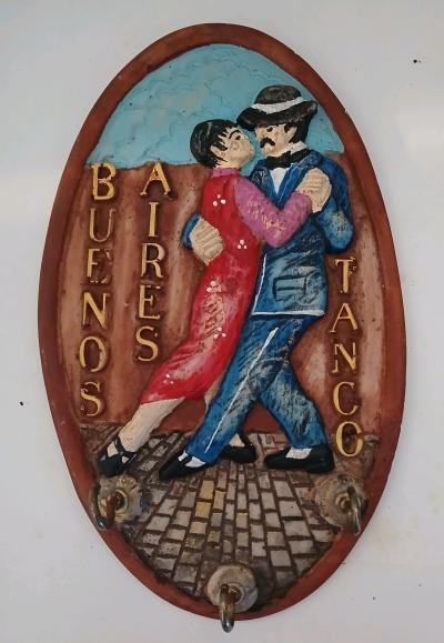 Home Decor Ceramic and Hand Painted Tango Dancing Couple