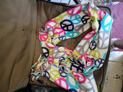 A Nice and Sexy Womans Peace Signs Scarf