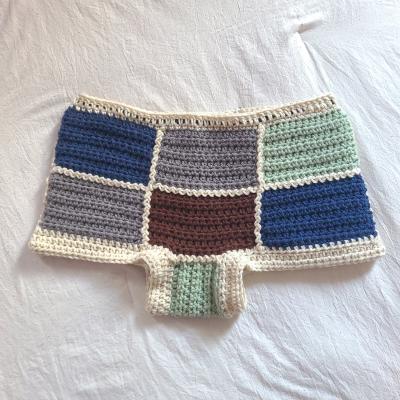 Handmade Crochet Patchwork Micro Shorts Womens Size Small