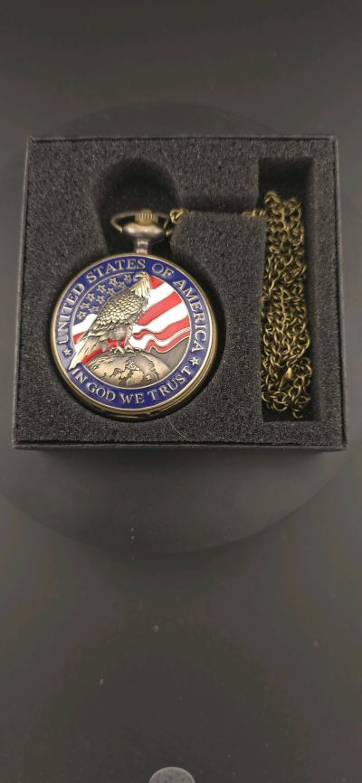 Usa In god we trust pocket watch