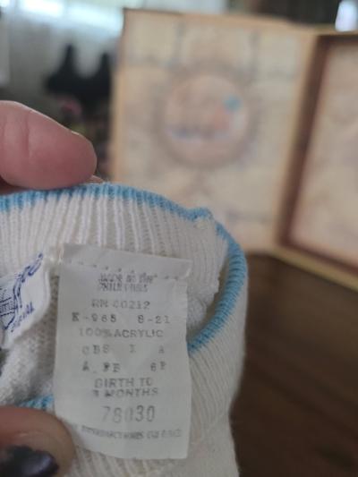 Vintage A Little Angel Soft Knit Baby Outfit 03 months R1 - Thumbnail 7