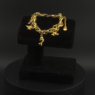 Gold tone #mermaid charm #fetish #bracelet #mermaidcore #jew - Thumbnail 6