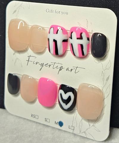 Handmade Stray Kids Hyunjin Maxident Nails Sized Medium - Thumbnail 2