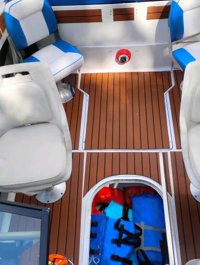 Boat 90 Johnson Motor Trailer Bimini TopCover - Thumbnail 6