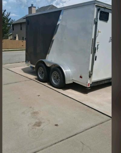 A 2022 14 Ft V Nose Dual 3500 lb Axle