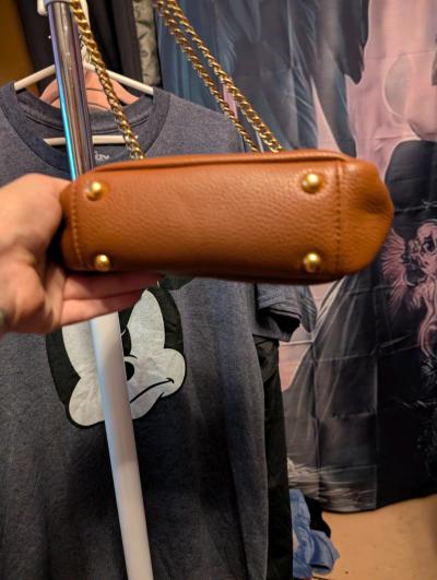 Leather crossbody bag Mia Ray brand small flap style - Thumbnail 5