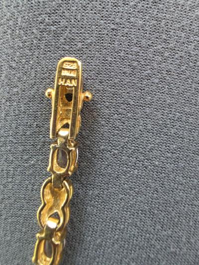 GoldPlated 925 Sterling Silver Pink Gemstone Tennis Bracelet - Thumbnail 3