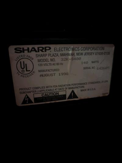 Sharp 32KS400 32 inch CRT TV - Thumbnail 2