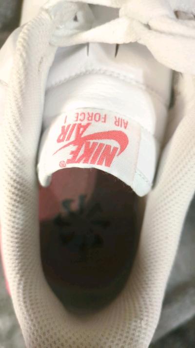 Womens Pink and White Air Force Ones