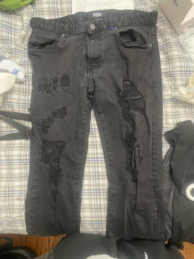 fbrk jesns all black ripped