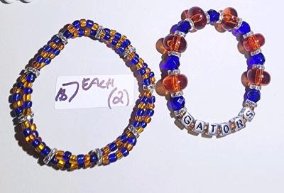 Football teams beaded bracelets