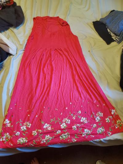 womens pink summer dress size xl