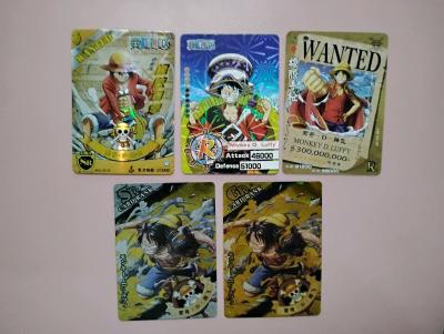 ONE PIECE NON TCG WAIFU MONKEY D LUFFY LOT 5 HOLOFOIL CARDS