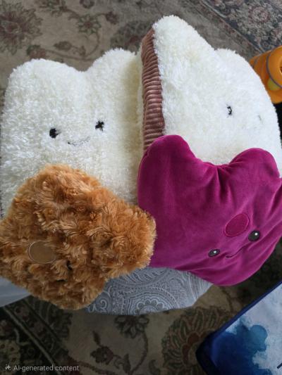 Cute Soft Sandwich Plush Pillow Set with Friends