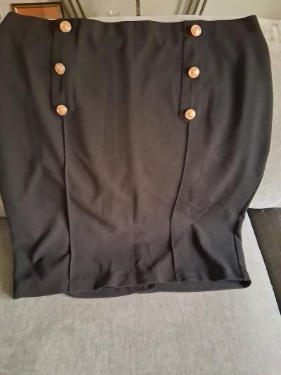 Ladies Gold Button Skirt