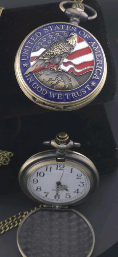 Usa In god we trust pocket watch - Thumbnail 7