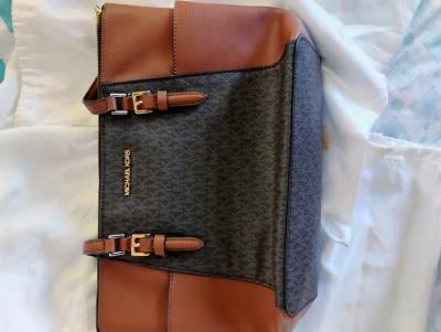 Michael Kors Voyager Medium Logo Tote Bag BrownAcorn