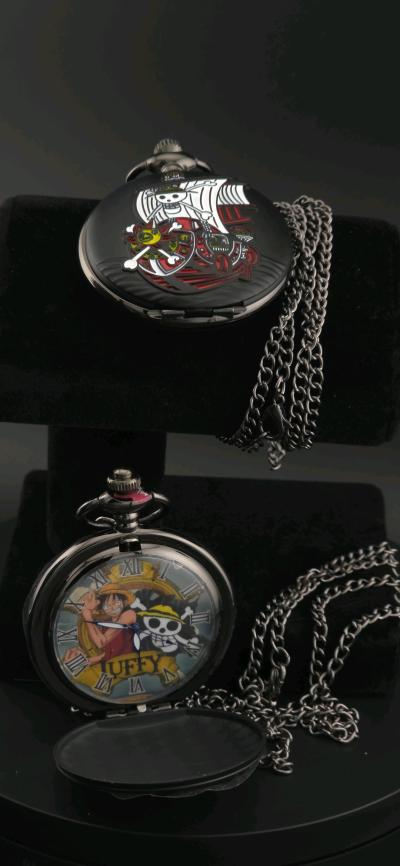 one piece Pocket watch black unisex - Thumbnail 10