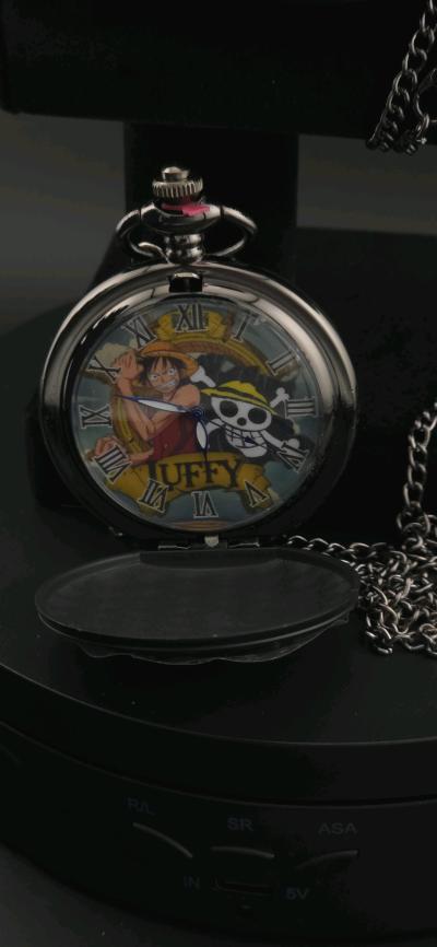 one piece Pocket watch black unisex - Thumbnail 8