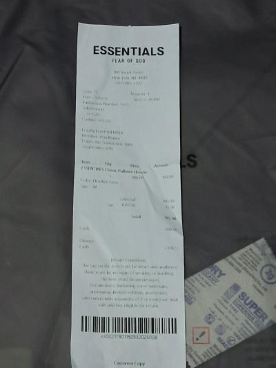 essentials fear of God hoodie size medium - Thumbnail 3