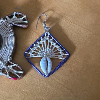 Turtle Seashell Ornament An Earring Set Handmade - Thumbnail 3