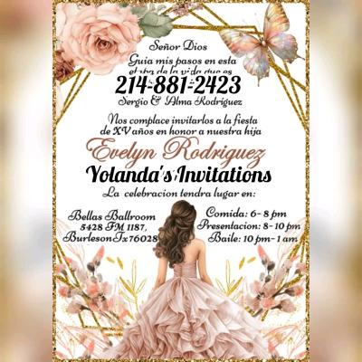 invitaciones para quinceaera o bodas o cualquier evento - Thumbnail 3