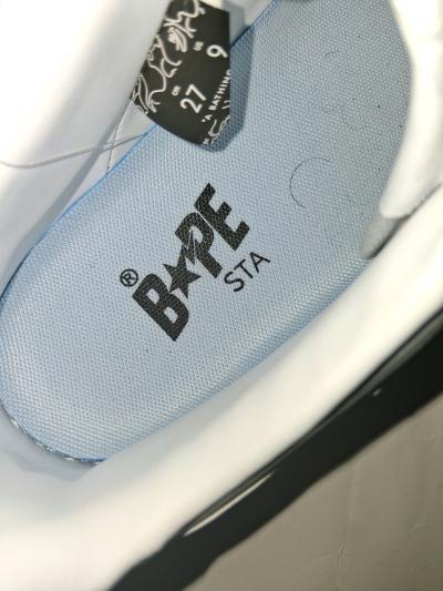 Bape White LowGray white shoes - Thumbnail 2