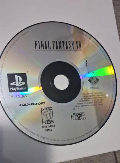 Final Fantasy VII PS1 Complete Black Label  3 Discs  Manual - Thumbnail 4