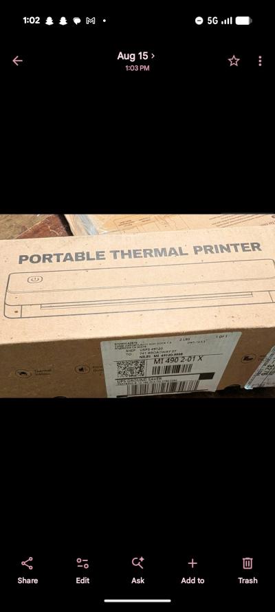 portable thermal printer with paper - Thumbnail 3