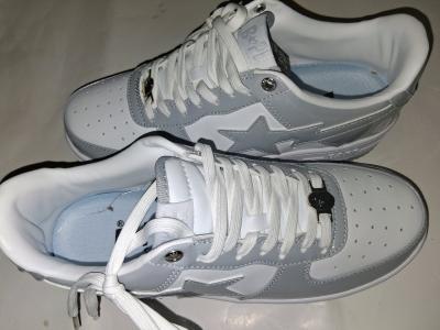 Bape White LowGray white shoes