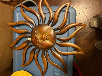 Outdoor Copper Sun Decor