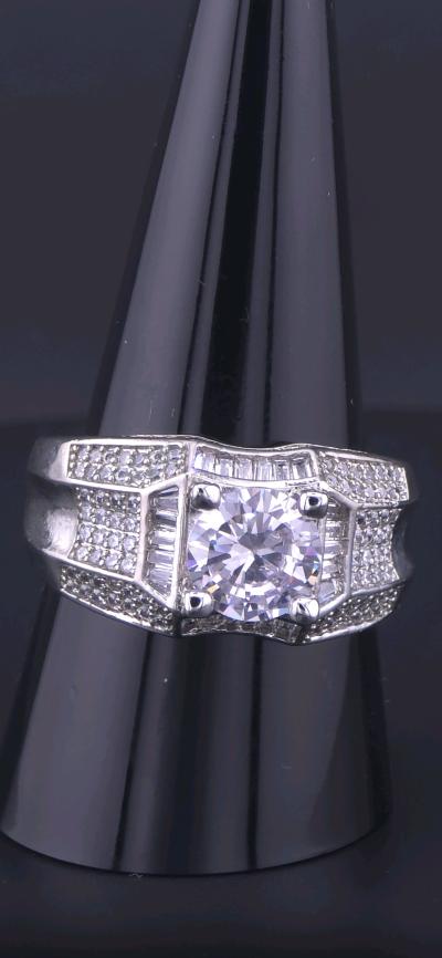 luxurious Ring For Men Silver or Gold Tone 14 k gold plated - Thumbnail 12