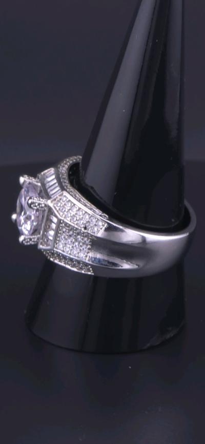 luxurious Ring For Men Silver or Gold Tone 14 k gold plated - Thumbnail 8