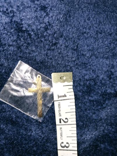 cross gold tone necklace - Thumbnail 3