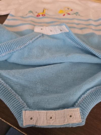Vintage A Little Angel Soft Knit Baby Outfit 03 months R1 - Thumbnail 3