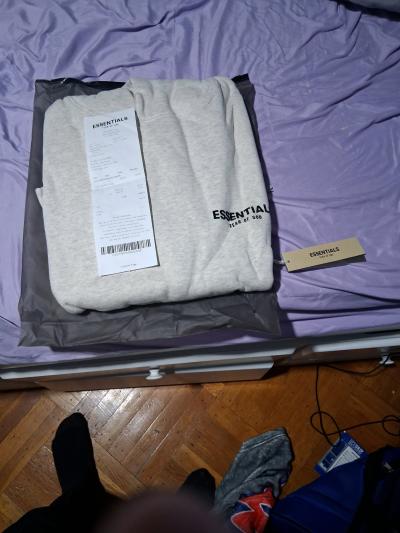 fear of God essentials hoodie size L