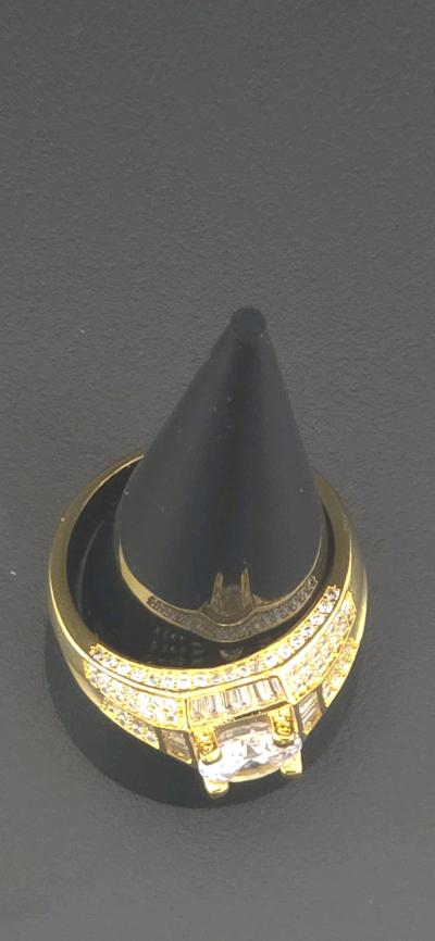luxurious Ring For Men Silver or Gold Tone 14 k gold plated - Thumbnail 6